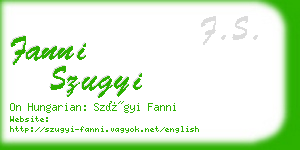 fanni szugyi business card